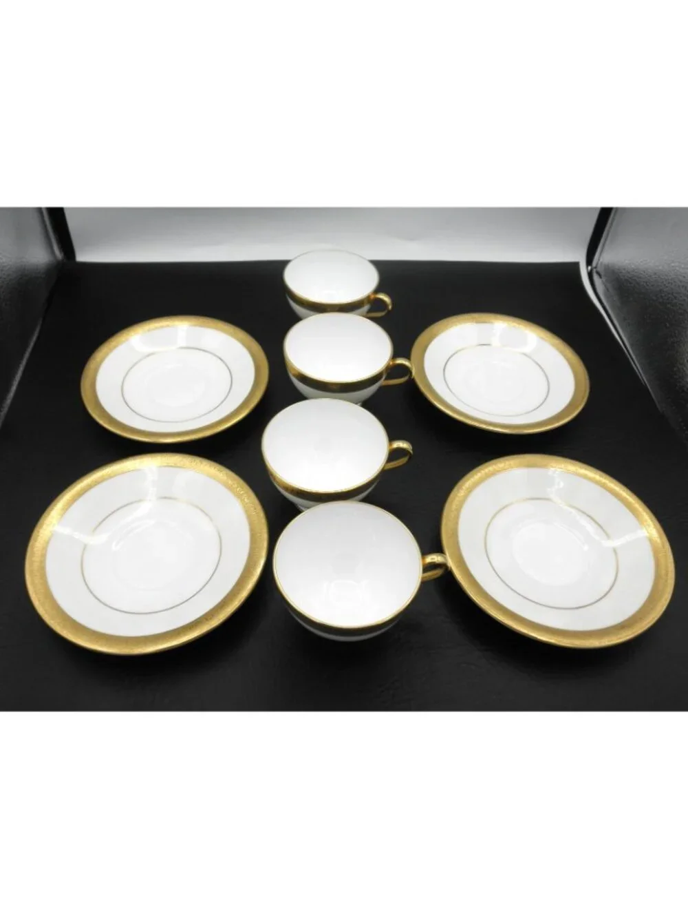 Buckingham K-159 by Minton Footed Cup & Saucer Set of 4 Excellent Condition